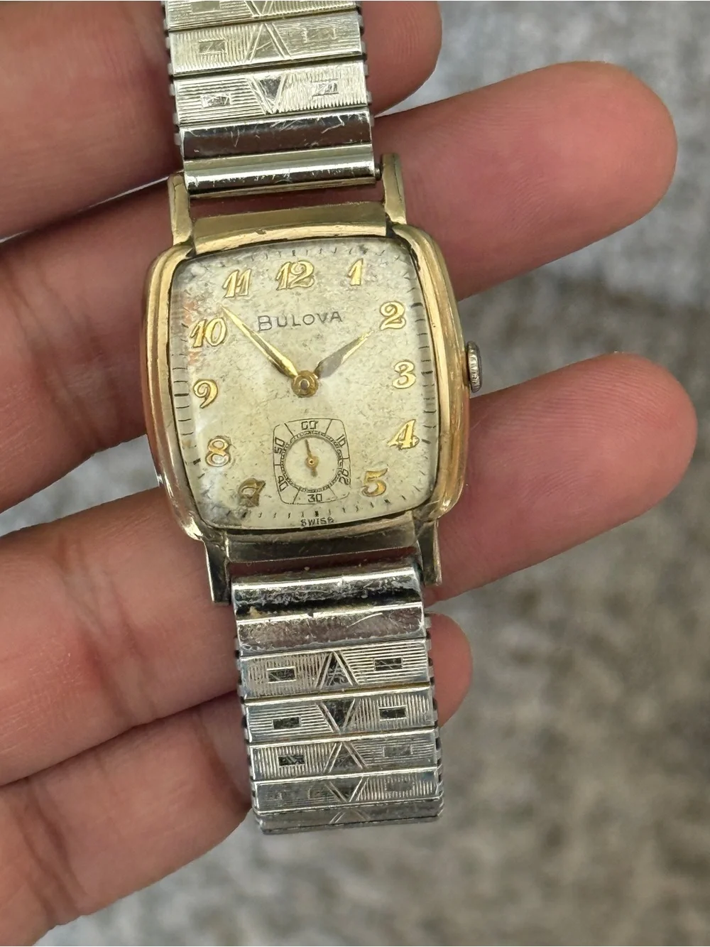 Bulova vintage 10k gold winding Jet Clipper Vintage Men's Watch with box